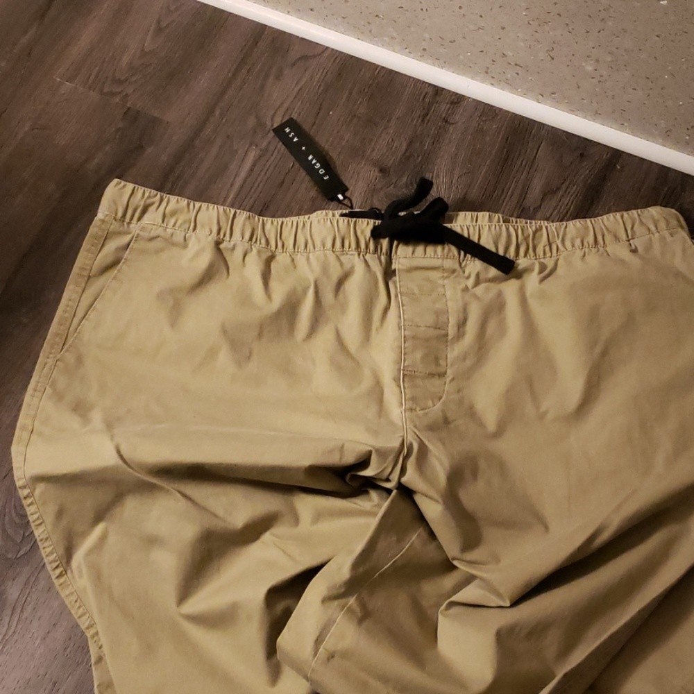 Mens button fly draw string pants